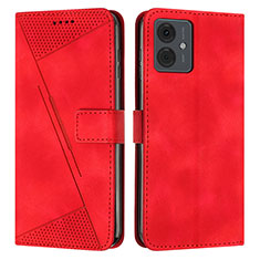 Coque Portefeuille Livre Cuir Etui Clapet Y08X pour Motorola Moto G14 Rouge