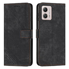 Coque Portefeuille Livre Cuir Etui Clapet Y08X pour Motorola Moto G73 5G Noir