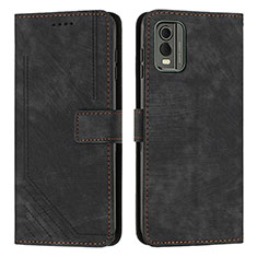 Coque Portefeuille Livre Cuir Etui Clapet Y08X pour Nokia C210 Noir