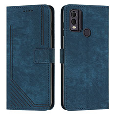 Coque Portefeuille Livre Cuir Etui Clapet Y08X pour Nokia C22 Bleu