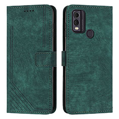 Coque Portefeuille Livre Cuir Etui Clapet Y08X pour Nokia C22 Vert