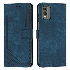 Coque Portefeuille Livre Cuir Etui Clapet Y08X pour Nokia C32 Bleu