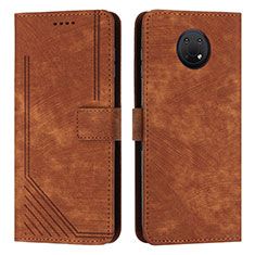 Coque Portefeuille Livre Cuir Etui Clapet Y08X pour Nokia G10 Marron