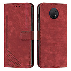 Coque Portefeuille Livre Cuir Etui Clapet Y08X pour Nokia G10 Rouge