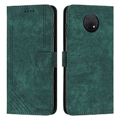 Coque Portefeuille Livre Cuir Etui Clapet Y08X pour Nokia G10 Vert