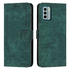 Coque Portefeuille Livre Cuir Etui Clapet Y08X pour Nokia G22 Vert