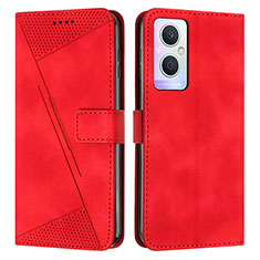 Coque Portefeuille Livre Cuir Etui Clapet Y08X pour Oppo A96 5G Rouge