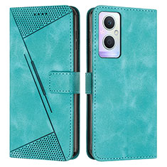 Coque Portefeuille Livre Cuir Etui Clapet Y08X pour Oppo A96 5G Vert