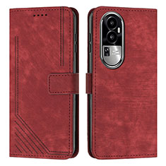 Coque Portefeuille Livre Cuir Etui Clapet Y08X pour Oppo Reno10 Pro+ Plus 5G Rouge