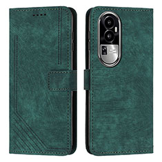 Coque Portefeuille Livre Cuir Etui Clapet Y08X pour Oppo Reno10 Pro+ Plus 5G Vert