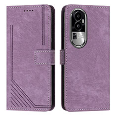 Coque Portefeuille Livre Cuir Etui Clapet Y08X pour Oppo Reno10 Pro+ Plus 5G Violet