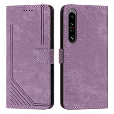 Coque Portefeuille Livre Cuir Etui Clapet Y08X pour Sony Xperia 1 IV Violet