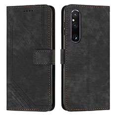 Coque Portefeuille Livre Cuir Etui Clapet Y08X pour Sony Xperia 1 V Noir