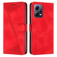 Coque Portefeuille Livre Cuir Etui Clapet Y08X pour Xiaomi Redmi Note 12 Explorer Rouge