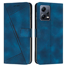 Coque Portefeuille Livre Cuir Etui Clapet Y08X pour Xiaomi Redmi Note 12 Pro+ Plus 5G Bleu