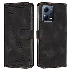 Coque Portefeuille Livre Cuir Etui Clapet Y08X pour Xiaomi Redmi Note 12 Pro+ Plus 5G Noir