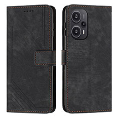 Coque Portefeuille Livre Cuir Etui Clapet Y08X pour Xiaomi Redmi Note 12 Turbo 5G Noir