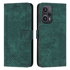 Coque Portefeuille Livre Cuir Etui Clapet Y08X pour Xiaomi Redmi Note 12 Turbo 5G Vert