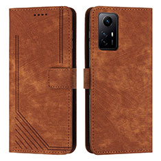 Coque Portefeuille Livre Cuir Etui Clapet Y08X pour Xiaomi Redmi Note 12S Marron