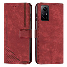 Coque Portefeuille Livre Cuir Etui Clapet Y08X pour Xiaomi Redmi Note 12S Rouge