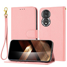 Coque Portefeuille Livre Cuir Etui Clapet Y09X pour Huawei Honor 80 5G Or Rose