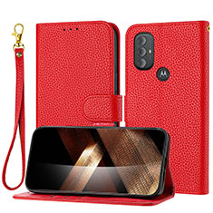 Coque Portefeuille Livre Cuir Etui Clapet Y09X pour Motorola Moto G Play Gen 2 Rouge