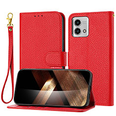 Coque Portefeuille Livre Cuir Etui Clapet Y09X pour Motorola Moto G Stylus (2023) 4G Rouge