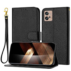 Coque Portefeuille Livre Cuir Etui Clapet Y09X pour Motorola Moto G32 Noir