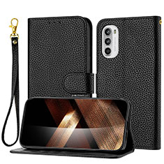 Coque Portefeuille Livre Cuir Etui Clapet Y09X pour Motorola Moto G62 5G Noir