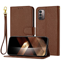 Coque Portefeuille Livre Cuir Etui Clapet Y09X pour Nokia G21 Marron