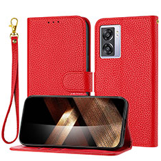 Coque Portefeuille Livre Cuir Etui Clapet Y09X pour Oppo A57 5G Rouge