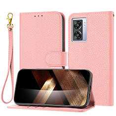 Coque Portefeuille Livre Cuir Etui Clapet Y09X pour Realme V23i 5G Or Rose