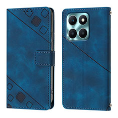 Coque Portefeuille Livre Cuir Etui Clapet YB1 pour Huawei Honor X8b Bleu