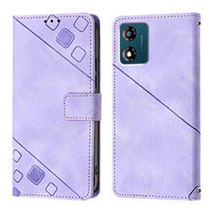 Coque Portefeuille Livre Cuir Etui Clapet YB1 pour Motorola Moto E13 Violet