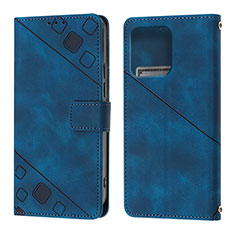 Coque Portefeuille Livre Cuir Etui Clapet YB1 pour Motorola Moto Edge 40 Pro 5G Bleu