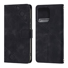 Coque Portefeuille Livre Cuir Etui Clapet YB1 pour Motorola Moto Edge 40 Pro 5G Noir