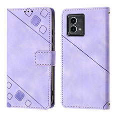 Coque Portefeuille Livre Cuir Etui Clapet YB1 pour Motorola Moto G 5G (2023) Violet