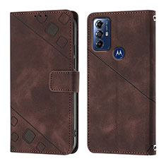 Coque Portefeuille Livre Cuir Etui Clapet YB1 pour Motorola Moto G Play (2023) Marron