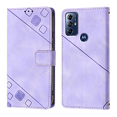 Coque Portefeuille Livre Cuir Etui Clapet YB1 pour Motorola Moto G Play (2023) Violet