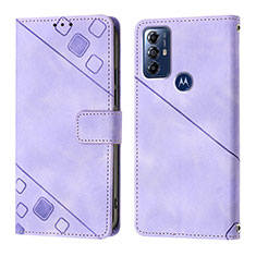 Coque Portefeuille Livre Cuir Etui Clapet YB1 pour Motorola Moto G Power (2022) Violet