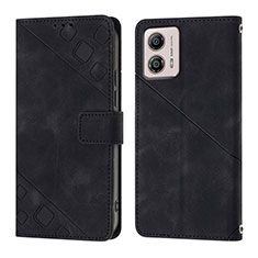 Coque Portefeuille Livre Cuir Etui Clapet YB1 pour Motorola Moto G53 5G Noir