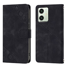 Coque Portefeuille Livre Cuir Etui Clapet YB1 pour Motorola Moto G54 5G Noir