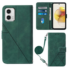 Coque Portefeuille Livre Cuir Etui Clapet YB1 pour Motorola Moto G73 5G Vert