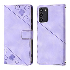 Coque Portefeuille Livre Cuir Etui Clapet YB1 pour Nokia G100 Violet