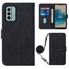 Coque Portefeuille Livre Cuir Etui Clapet YB1 pour Nokia G22 Noir