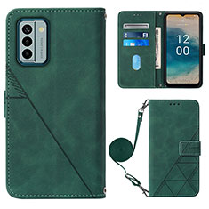 Coque Portefeuille Livre Cuir Etui Clapet YB1 pour Nokia G22 Vert