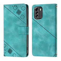 Coque Portefeuille Livre Cuir Etui Clapet YB1 pour Nokia G60 5G Vert