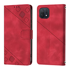 Coque Portefeuille Livre Cuir Etui Clapet YB1 pour Oppo A16K Rouge