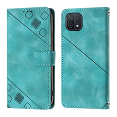 Coque Portefeuille Livre Cuir Etui Clapet YB1 pour Oppo A16K Vert