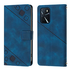 Coque Portefeuille Livre Cuir Etui Clapet YB1 pour Oppo A16s Bleu